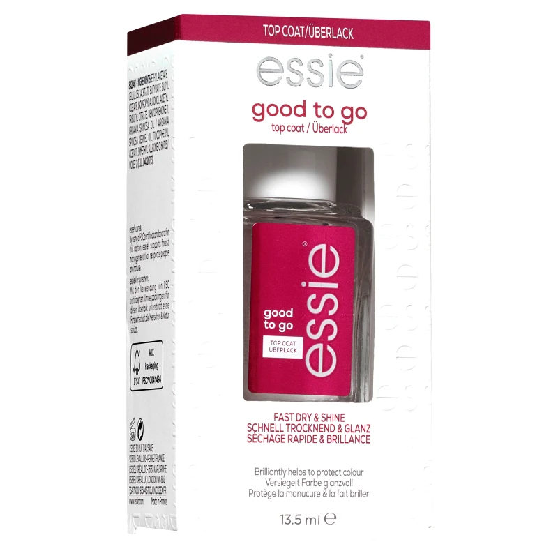 Essie Essie Nail Care Good To Go Top Coat για Γρήγορο Στέγνωμα, Λάμψη & Προστασία από το Κιτρίνισμα 13.5ml