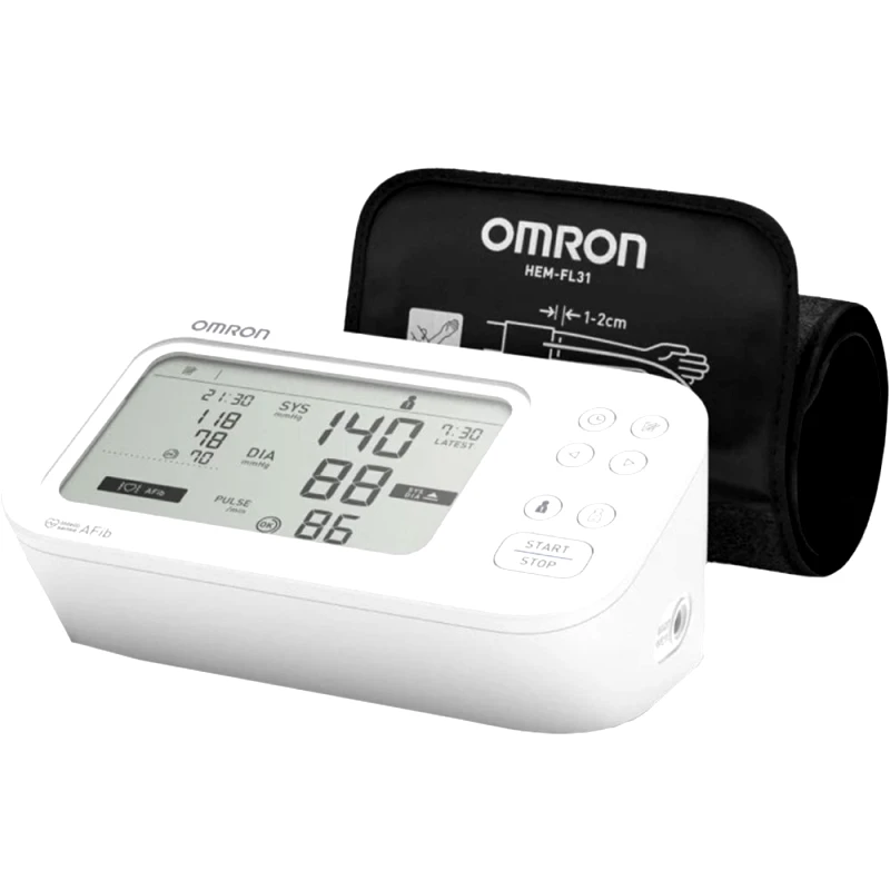Omron Omron M6 Comfort AFib Automatic Upper Arm Blood Pressure Monitor Πιεσόμετρο Μπράτσου με Ανίχνευση Κολπικής Μαρμαρυγής HEM-7380-E 1 Τεμάχιο