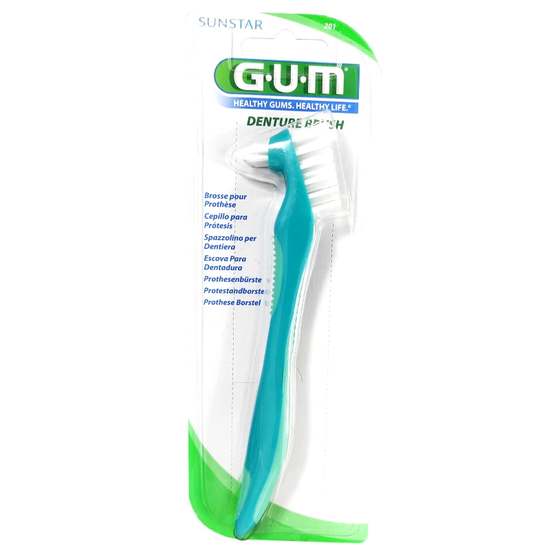 Gum Gum Denture Brush Οδοντόβουρτσα για Τεχνητή Οδοντοστοιχία 1 Τεμάχιο - Πράσινο