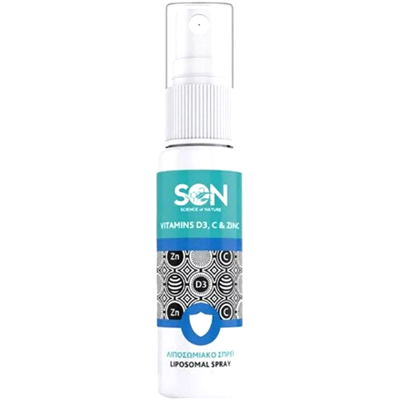 Son Son Vitamin D3, C & Zinc Liposomal Spray Συμπλήρωμα Διατροφής Βιταμινών D3, C & Ψευδάργυρου Λιποσωμικής Μορφής για Ενίσχυση του Ανοσοποιητικού με Αντιοξειδωτική Δράση σε Μορφή Spray με Γεύση Μέντα 30ml