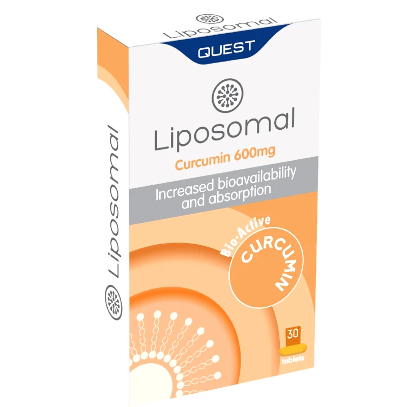 Quest Quest LiposomaI Curcumin 600mg Συμπλήρωμα Διατροφής Κουρκουμίνης Λιποσωμικής Μορφής Αυξημένης Απορρόφησης & Βιοδιαθεσιμότητας με Ισχυρές Αντιφλεγμονώδες & Αντιοξειδωτικές Ιδιότητες 30tabs