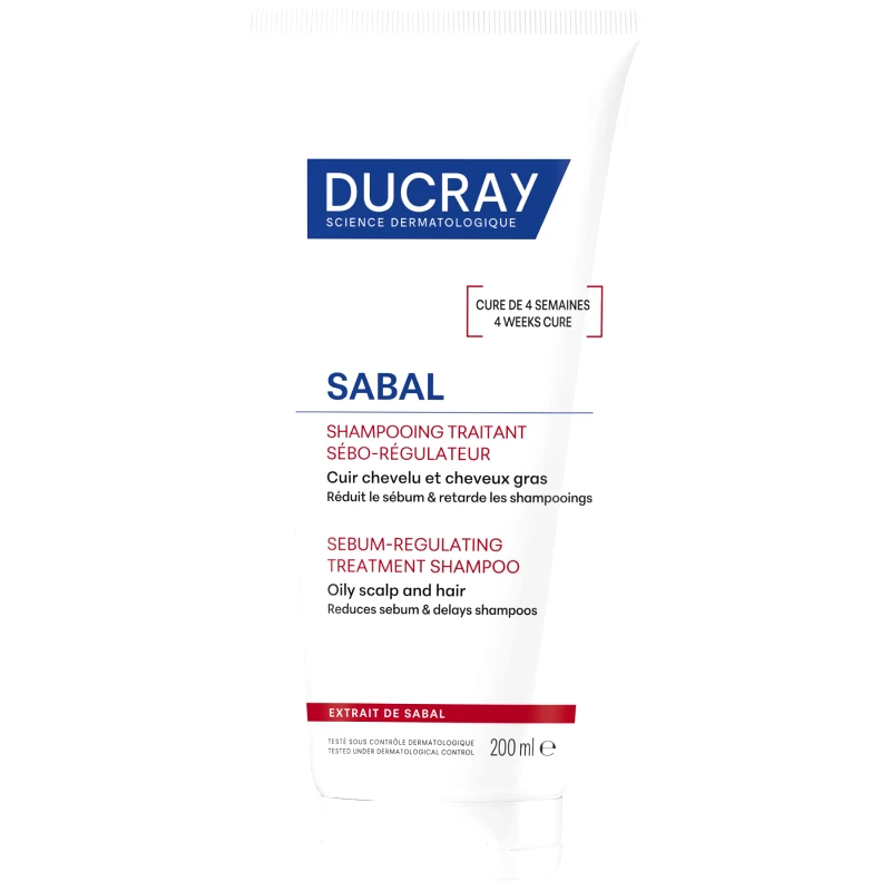 Ducray Ducray Sabal Sebum-Regulating Treatment Shampoo Σμηγματορρυθμιστικό Σαμπουάν Αγωγής για το Λιπαρό Τριχωτό της Κεφαλής 200ml