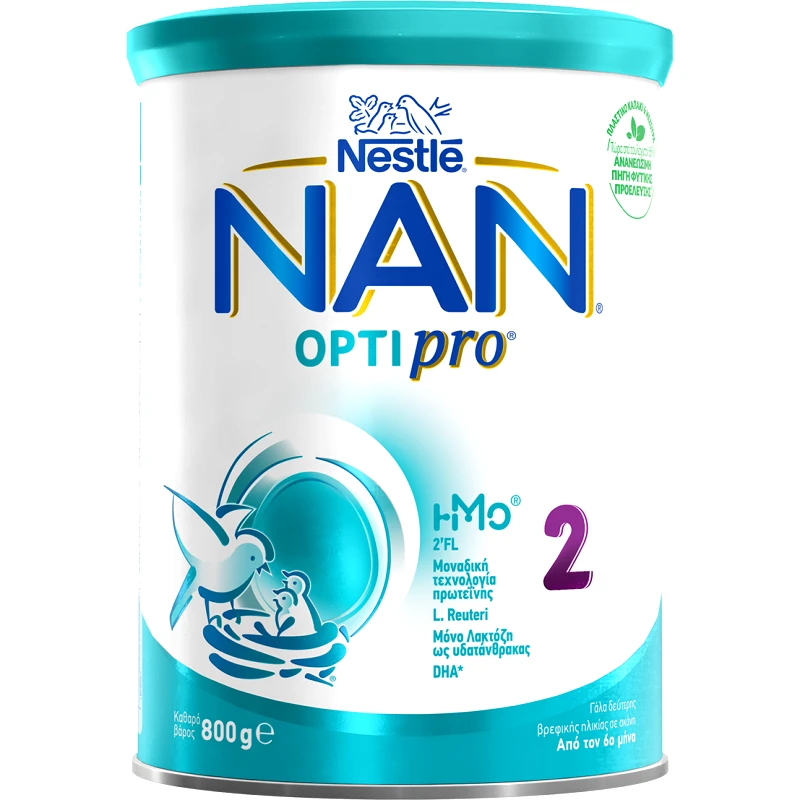 Nestle Nestle NAN Optipro 2 Γάλα σε Σκόνη για Βρέφη, Κατάλληλο Από τον 6ο Μήνα 800gr