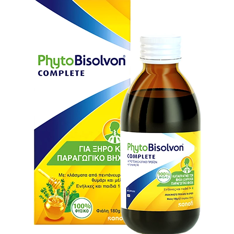 Bisolvon PhytoBisolvon Complete Φυσικό Σιρόπι για τον Ξηρό & Παραγωγικό Βήχα 180g