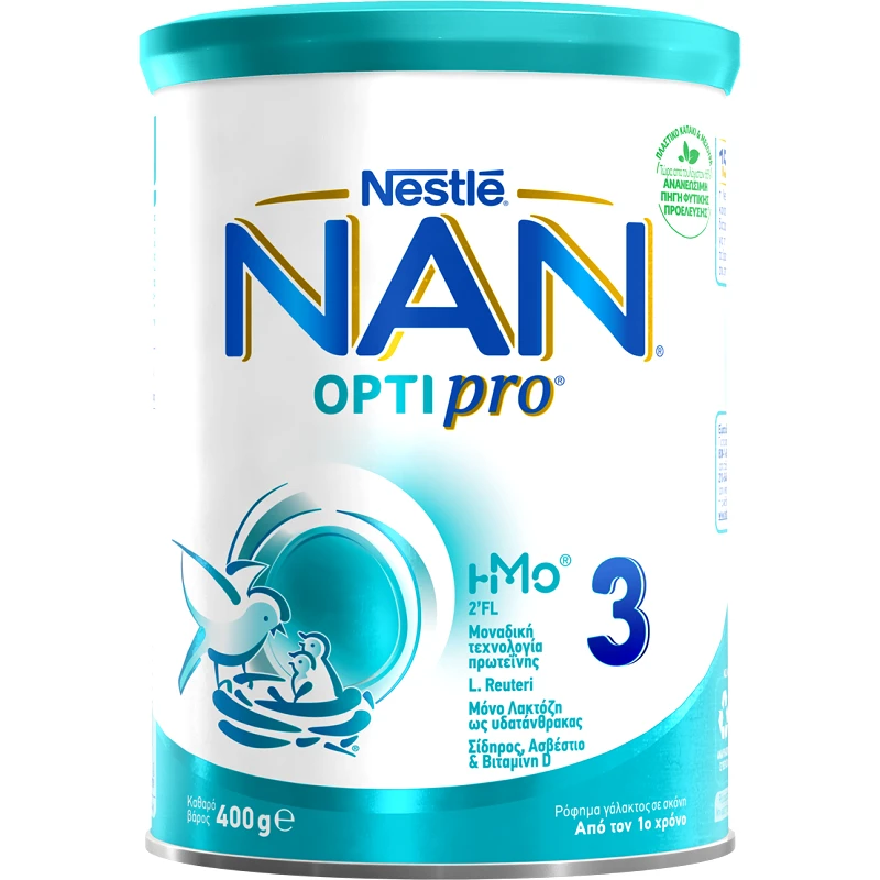 Nestle Nestle NAN Optipro 3 Ρόφημα Γάλακτος σε Σκόνη, Κατάλληλο Από τον 1ο Χρόνο 400gr