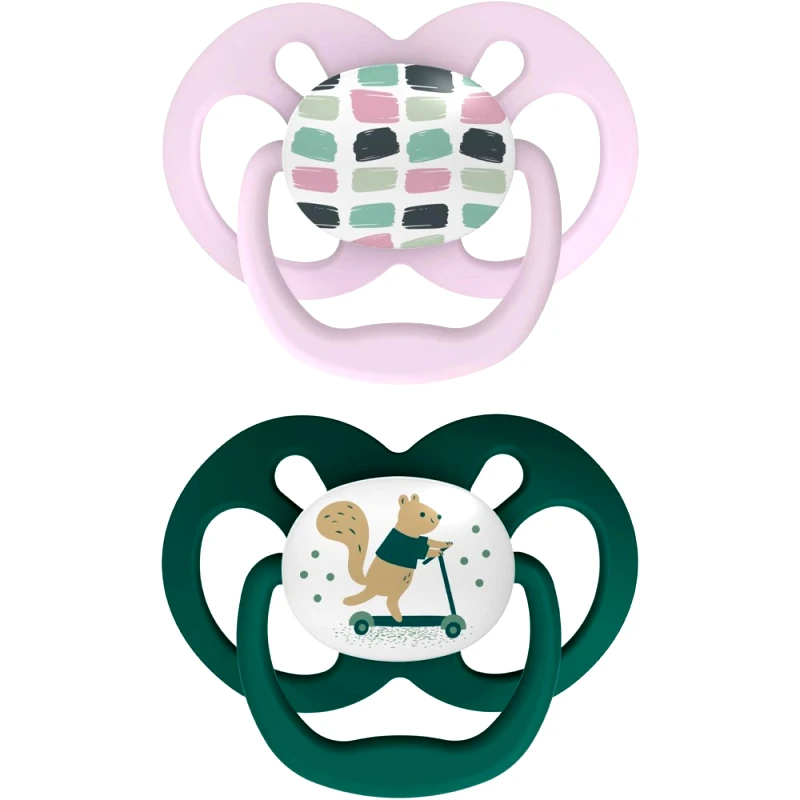 Dr.Brown Dr.Brown's Advantage Soother 6-18m Κωδ PA22001 Πιπίλα Σιλικόνης με Σχεδιασμό που Επιτρέπει στην Επιδερμίδα να Αναπνέει 2 Τεμάχια