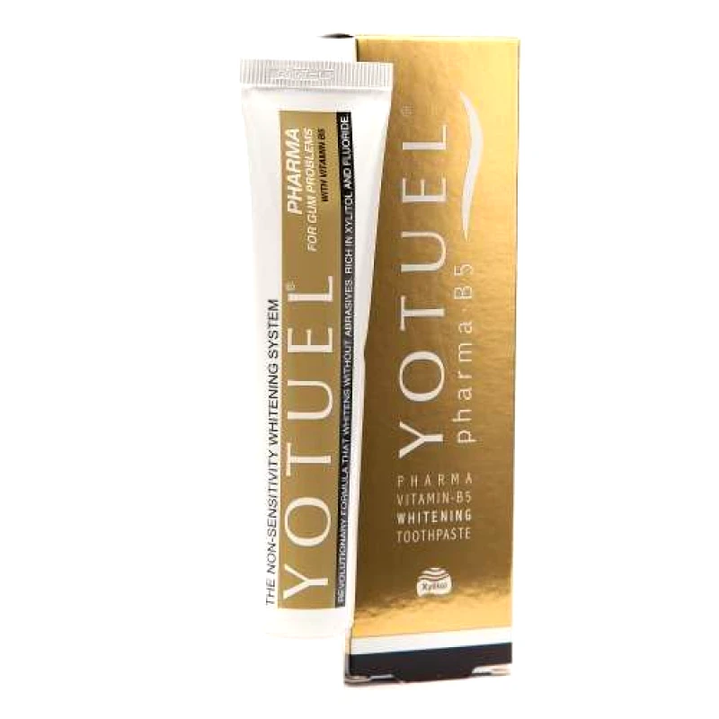 YOTUEL Yotuel Pharma B5 Whitening Toothpaste Λευκαντική Οδοντόκρεμα Καθημερινής Χρήσης που Βοηθά στην Προστασία των Ούλων με Φυσικά Ένζυμα & Βιταμίνη Β5 50ml