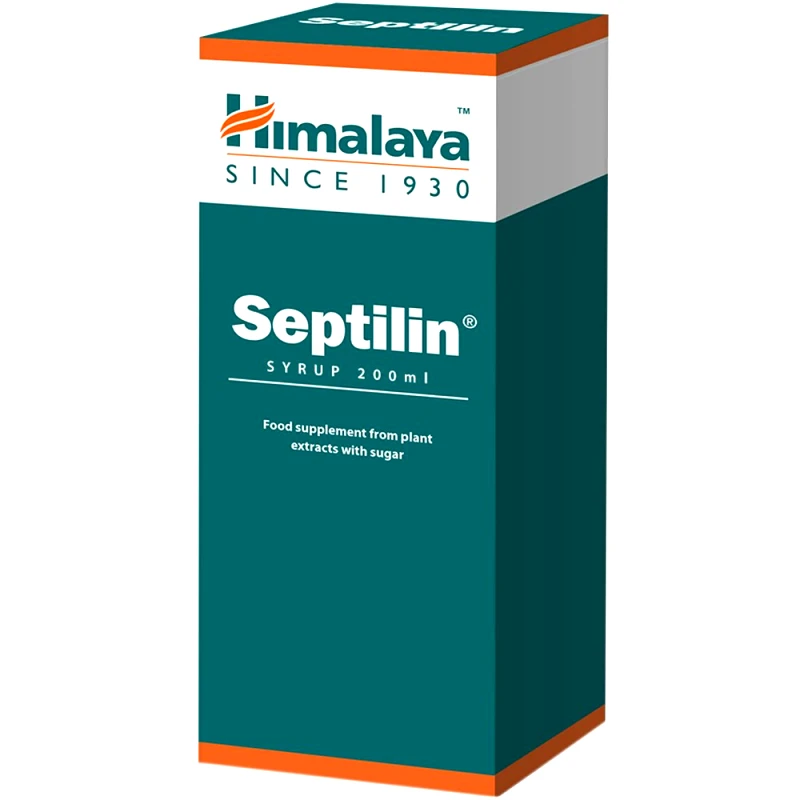 Himalaya Himalaya Septilin Syrup Συμπλήρωμα Διατροφής Αγιουβερδικής Φιλοσοφίας Εκχυλίσματος Βοτάνων σε Σιρόπι για την Ενίσχυση του Ανοσοποιητικού Συστήματος με Γεύση Μέντα 200ml
