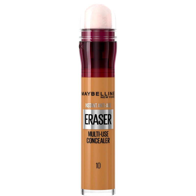 MAYBELLINE Maybelline Instant Anti-Age Eraser Multi-Use Concealer με Ενσωματωμένο Σφουγγαράκι 6ml - 10 Caramel