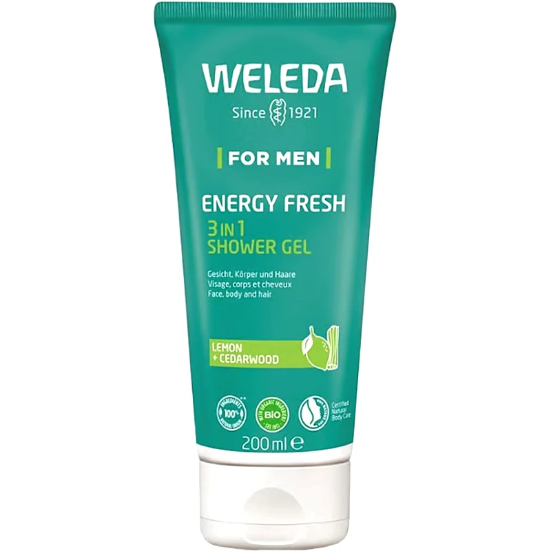 Weleda Weleda Men Energy Fresh 3 in 1 Lemon & Cedarwood Shower Gel Ανδρικό Αφροντούς 3 σε 1 με Τονωτικό Άρωμα Λεμονιού & Κέδρο 200ml