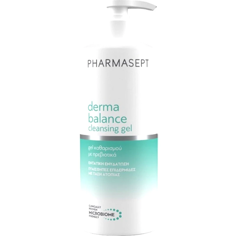 Pharmasept Pharmasept Derma Balance Cleansing Gel Καθαρισμού Προσώπου - Σώματος με Πρεβιοτικά για Ευαίσθητες Επιδερμίδες με Τάση Ατοπίας 500ml