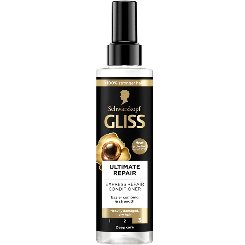 Schwarzkopf Schwarzkopf Gliss Ultimate Repair Leave In Conditioner Spray Αναζωογονητικό Μαλακτικό Spray Χωρίς Ξέβγαλμα για Ξηρά & Κατεστραμμένα Μαλλιά 200ml