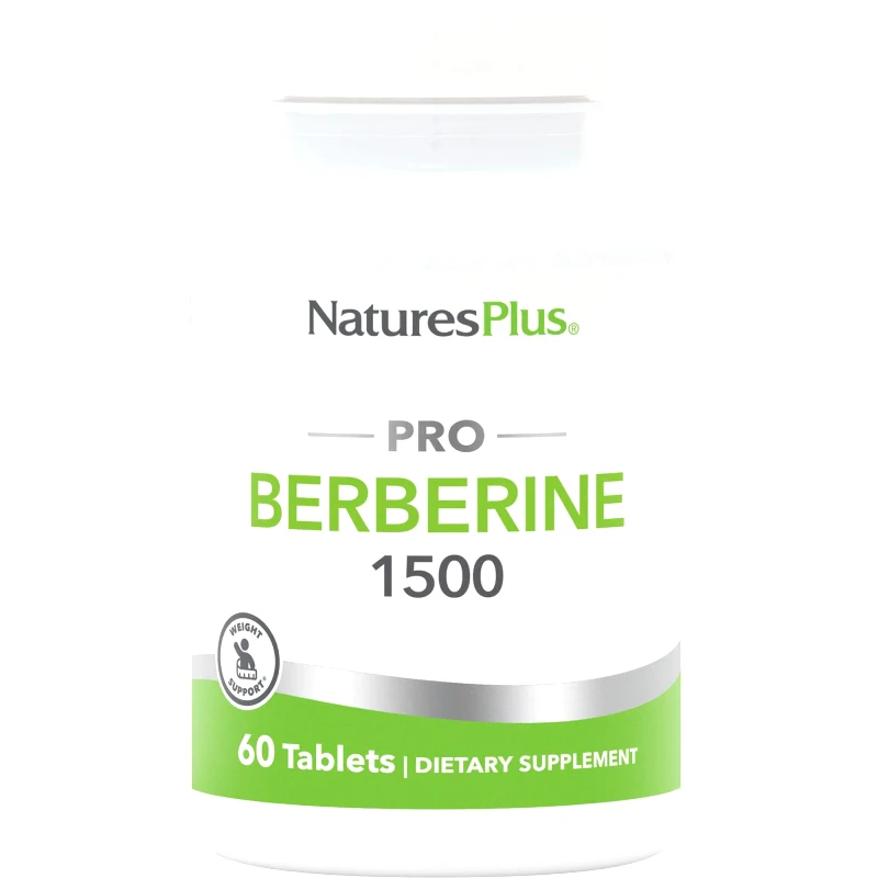 Natures Plus Natures Plus Pro Berberine 1500mg Συμπλήρωμα Διατροφής Φυτικής Βερβερίνης για Υγιή Επίπεδα Σακχάρου στο Αίμα, Υποστήριξη του Καρδιαγγειακού Συστήματος & Μεταβολισμό Λίπους 60tabs