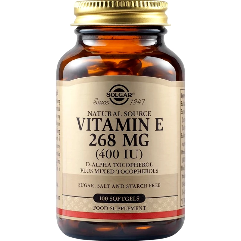 Solgar Solgar Vitamin E 268mg Συμπλήρωμα Διατροφής με Βιταμίνη Ε για την Καλή Υγεία του Δέρματος & της Καρδιάς με Αντιοξειδωτικές Ιδιότητες 100 Softgels