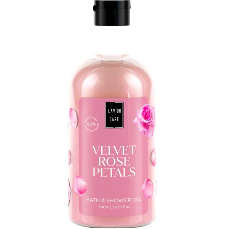 Lavish Care Lavish Care Velvet Rose Petals  Bath & Shower Gel Ενυδατικό & Αρωματικό Αφρόλουτρο με Άρωμα Τριαντάφυλλο 500ml