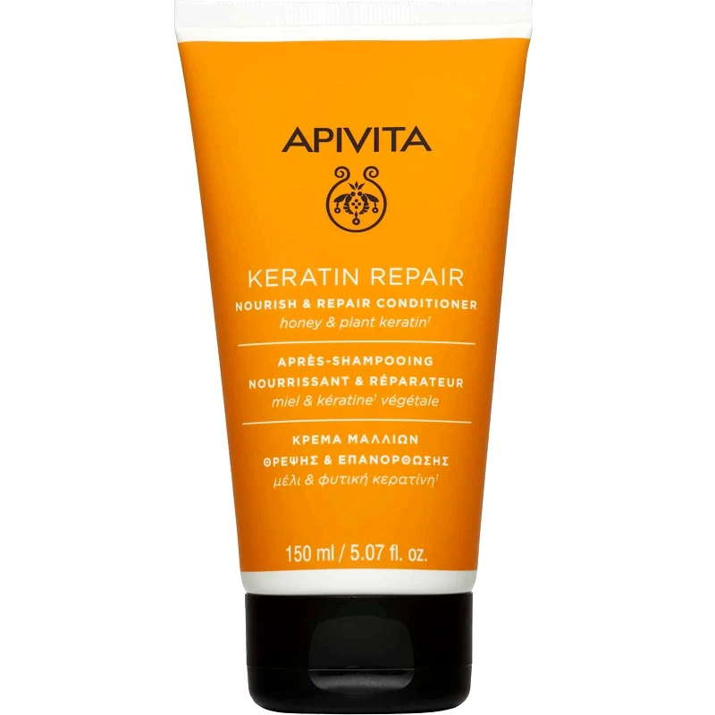 Apivita Apivita Keratin Repair Conditioner Μαλακτική Κρέμα Μαλλιών για Θρέψη - Επανόρθωση με Μέλι & Φυτική Κερατίνη 150ml
