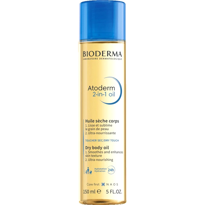 Bioderma Bioderma Atoderm 2-in-1 Dry Body Oil Βελτιωτικό Λάδι Σώματος που Εξασφαλίζει Αποτελεσματικότητα σε 2 Επίπεδα για το Ξηρό Δέρμα 150ml