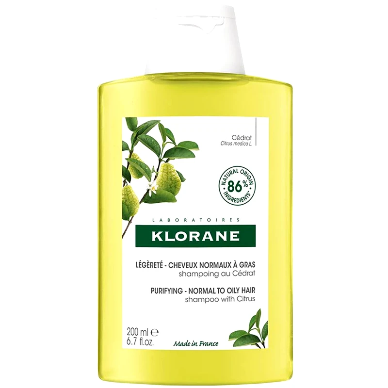 Klorane Klorane Citrus Shampoo Normal to Oily Hair Σαμπουάν με Κίτρο για Κανονικά ή Λιπαρά Μαλλιά 200ml