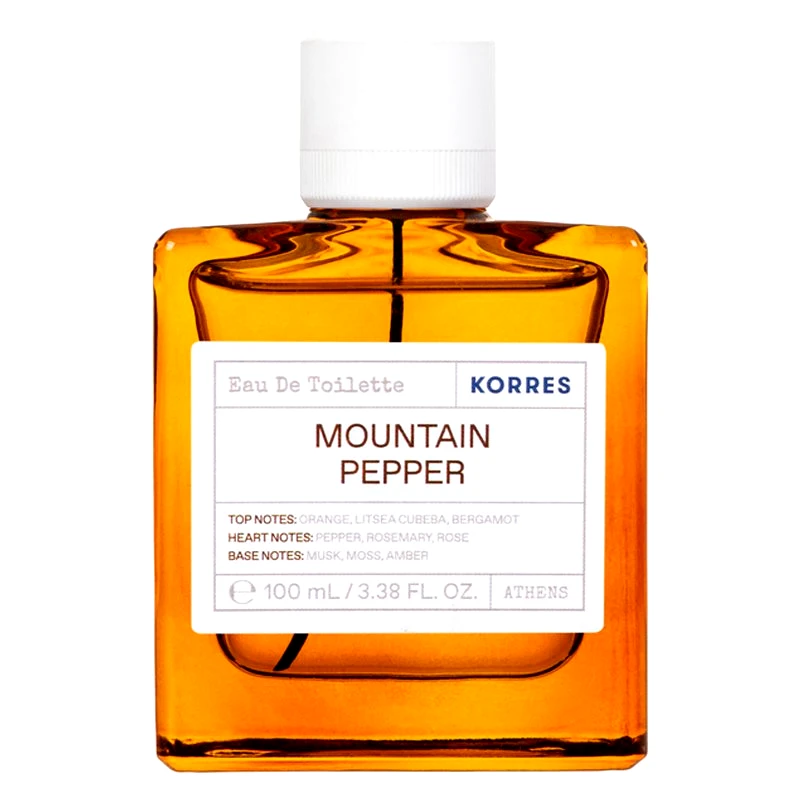 Korres Korres Eau De Toilette Mountain Pepper Ανδρικό Άρωμα με Νότες από Πιπέρι, Περγαμόντο & Πορτοκάλι 100ml