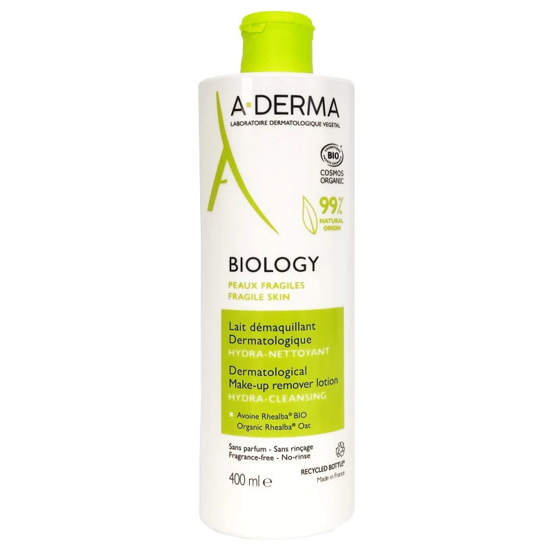 A-Derma A-Derma Biology Dermatological Make-up Remover Lotion Hydra-Cleansing Γαλάκτωμα Ντεμακιγιάζ για το Εύθραυστο Δέρμα 400ml