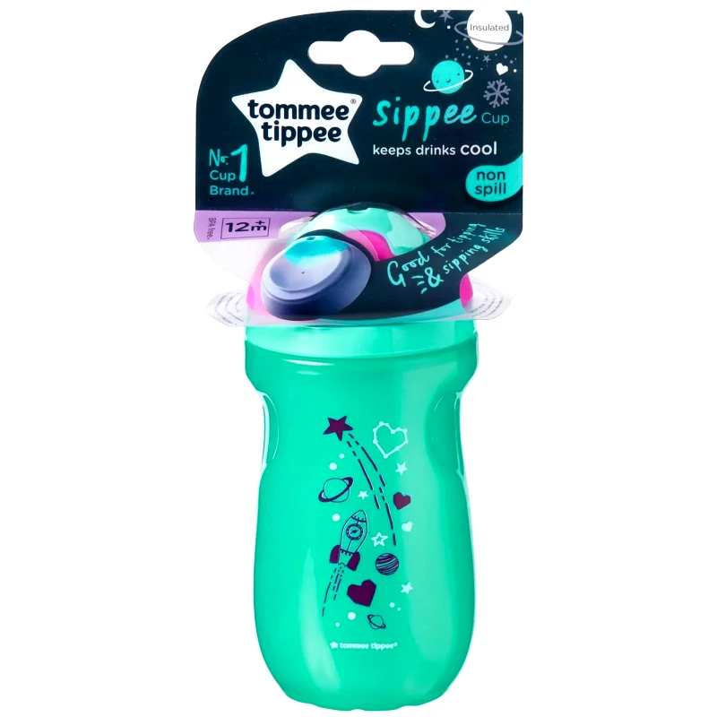 Tommee Tippee Tommee Tippee Sippee Cup 12m+ Εκπαιδευτικό Ισοθερμικό Παγούρι με Σκληρό Στόμιο 260ml Κωδ 447158 - Πράσινο