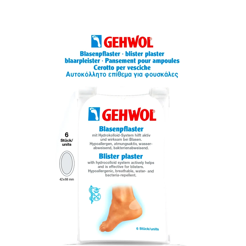 Gehwol Gehwol Blister Plaster Αυτοκόλλητο Υδροκολλοειδές Επίθεμα για Φουσκάλες 6 τεμάχια