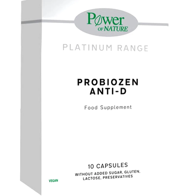 Power Health Power Health Platinum Range Probiozen Anti-D Συμπλήρωμα Διατροφής 6 Προβιοτικών & Ινουλίνης για την Αντιμετώπιση της Διάρροιας & Αποκατάσταση της Εντερικής Χλωρίδας 10caps