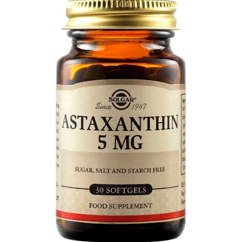 Solgar Solgar Astaxanthin 5mg Συμπλήρωμα Διατροφής Ασταξανθίνης Κατά των Οφθαλμικών Αλλοιώσεων με Αντιοξειδωτικές Ιδιότητες 30 Softgels