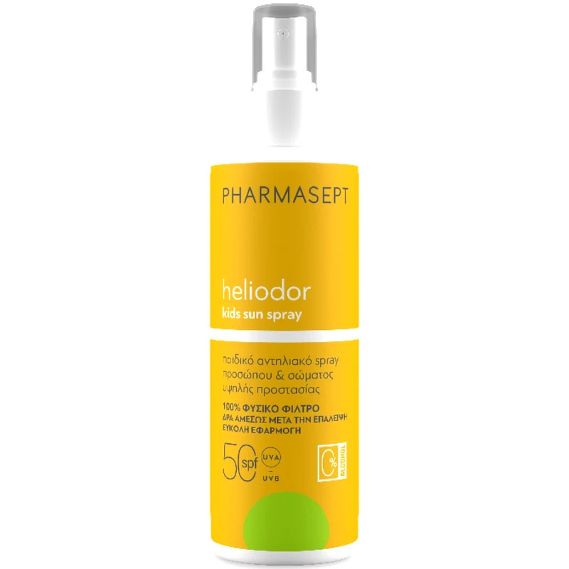 Pharmasept Pharmasept Heliodor Kids Face & Body Sun Spray Spf50 Παιδικό Αντηλιακό Spray Προσώπου & Σώματος, Υψηλής Προστασίας 165g