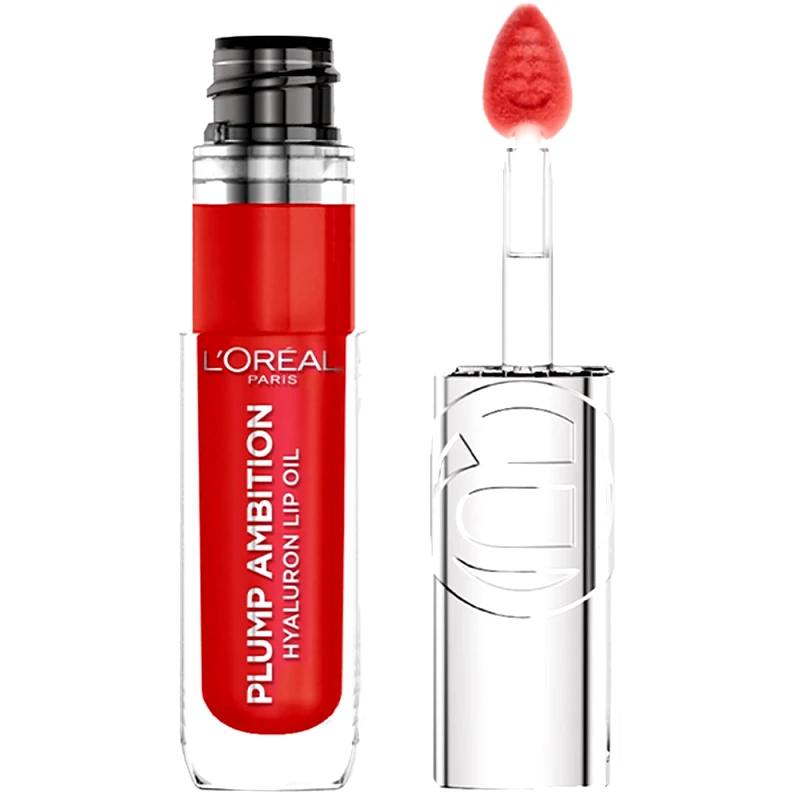 Loreal Paris L'Oreal Paris Plump Ambition Hyaluron Lip Oil Ενυδατικό Λάδι Όγκου Χειλιών με Υαλουρονικό Οξύ 24ωρης Διάρκειας 5ml - 380 Rouge In Love