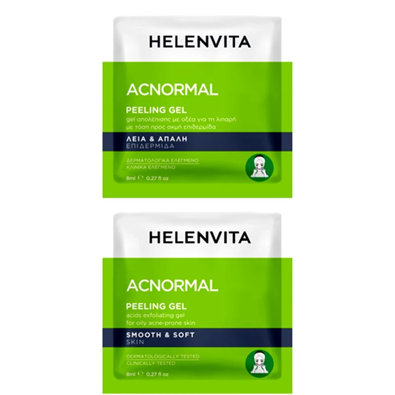 ΦΑΡΜΕΞ Helenvita Acnormal Peeling Gel Τζελ Απολέπισης με Οξέα για τη Λιπαρή με Τάση Προς Ακμή Επιδερμίδα 16ml (2x8ml)