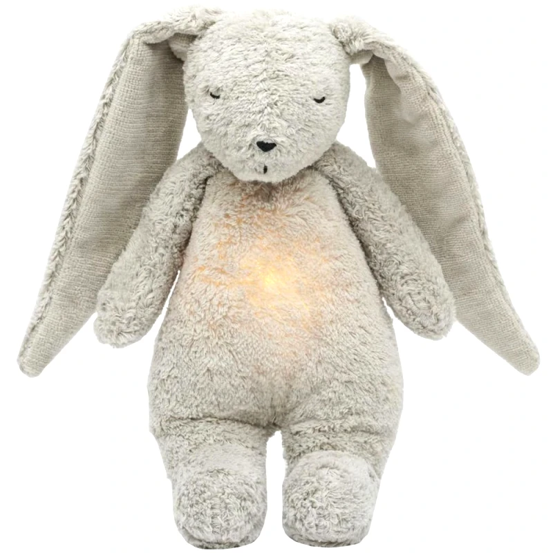 Moonie Moonie The Ultimate 8 in 1 Baby Sleep Aid Κωδ K-KGR2 Επαναφορτιζόμενο Βοήθημα Ύπνου με Ηχογράφηση & Αισθητήρα Κλάματος από Οργανικό Βαμβάκι 1 Τεμάχιο - Gray Bunny