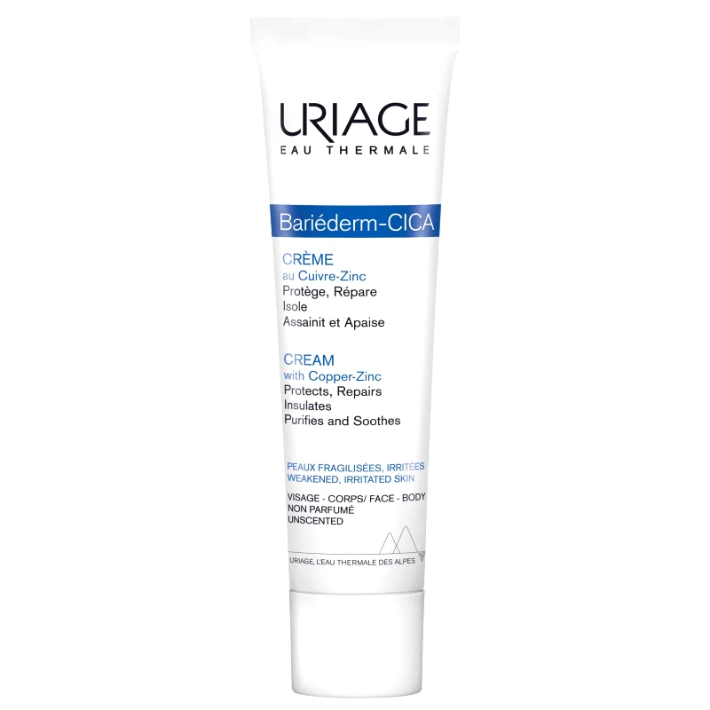 Uriage Uriage Bariederm Copper-Zinc Cica Cream Προστατευτική Αναπλαστική Κρέμα Ιδανική για το Εύθραυστο Δέρμα 100ml