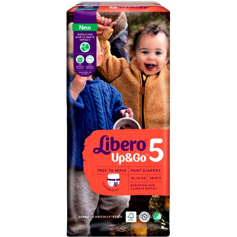 Libero Libero Up&Go Pant Diapers No5 (10-14kg) Πάνα Βρακάκι για Ελευθερία Κινήσεων 38 Τεμάχια