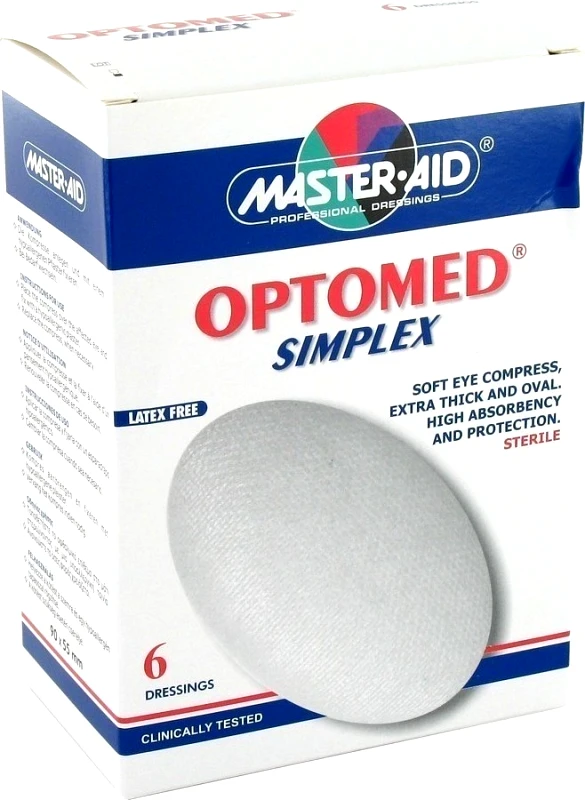 Master Aid Master Aid Optomed Simplex Οφθαλμικά Επιθέματα 6 Τεμάχια