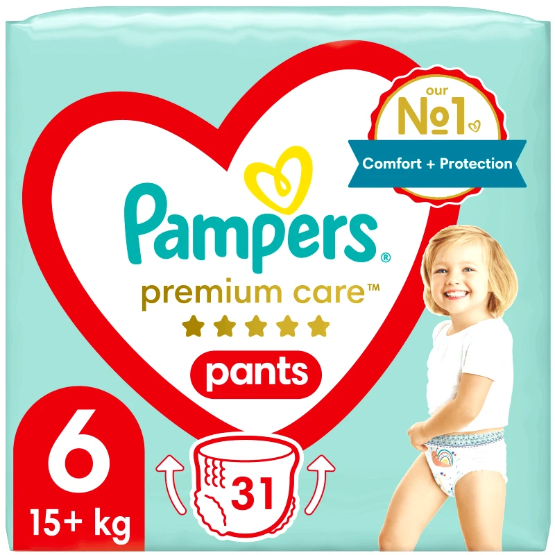 Pampers Pampers Premium Care Pants Jumbo Pack No6 (15+Kg) 31 πάνες
