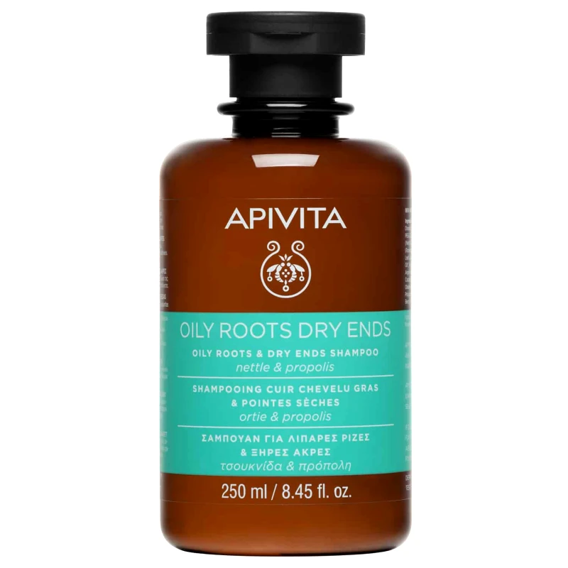 Apivita Apivita Oily Roots Dry Ends Shampoo Σαμπουάν Εξισορρόπησης για Λιπαρές Ρίζες Ξηρές Άκρες με Τσουκνίδα & Πρόπολη 250ml