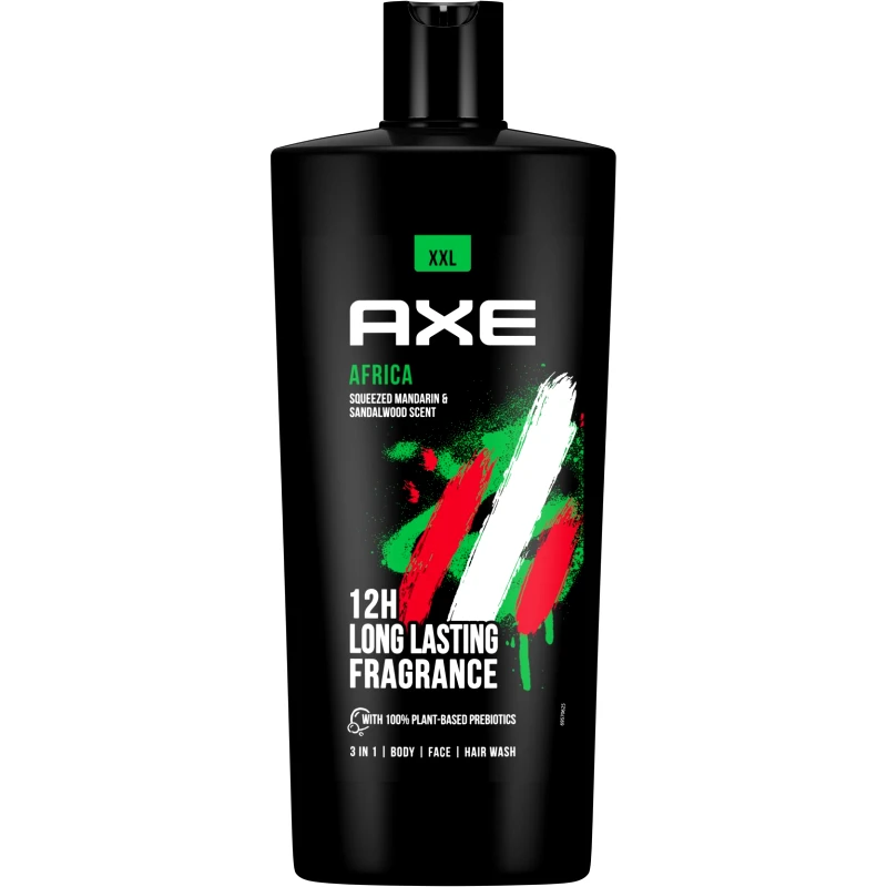 Axe Axe Africa 3 in 1 Body - Face - Hair Wash XXL Σαμπουάν - Αφρόλουτρο με Εξωτικό Άρωμα από Αφρικανικά Μπαχαρικά 700ml