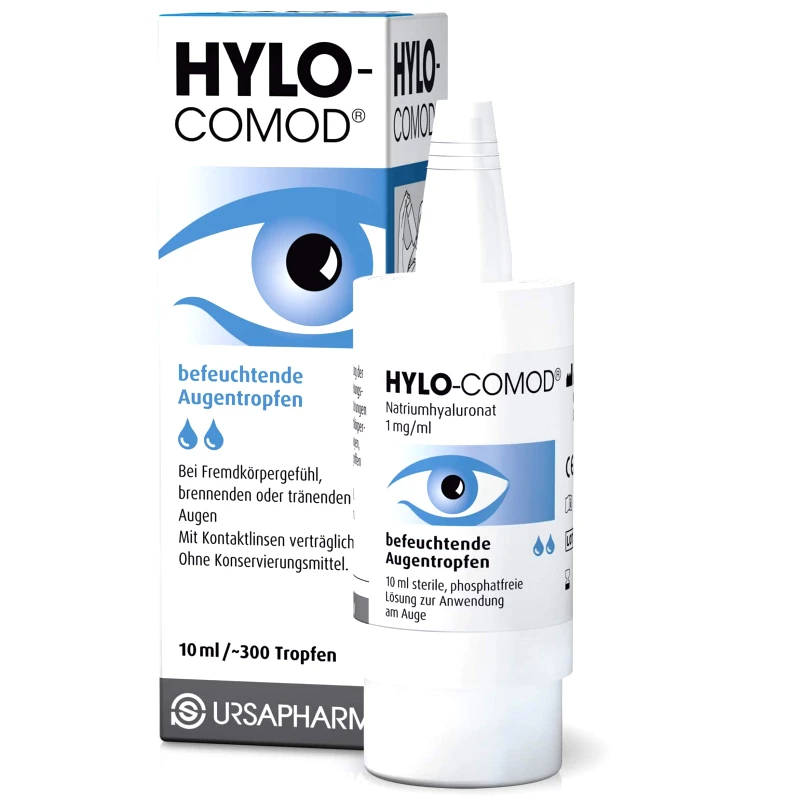 Ursapharm Ursapharm Hylo-Comod Eye Drops Λιπαντικές Οφθαλμικές Σταγόνες με Υαλουρονικό 10ml