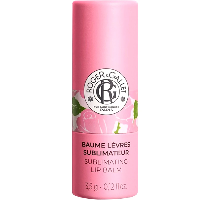 Roger & Gallet Roger & Gallet Sublimating Lip Balm Θρεπτικό Lip Balm για Διακριτικό Λαμπερό Φινίρισμα & Ενισχυμένο Φυσικό Χρώμα με Άρωμα Τριαντάφυλλο 3,5g - Rose
