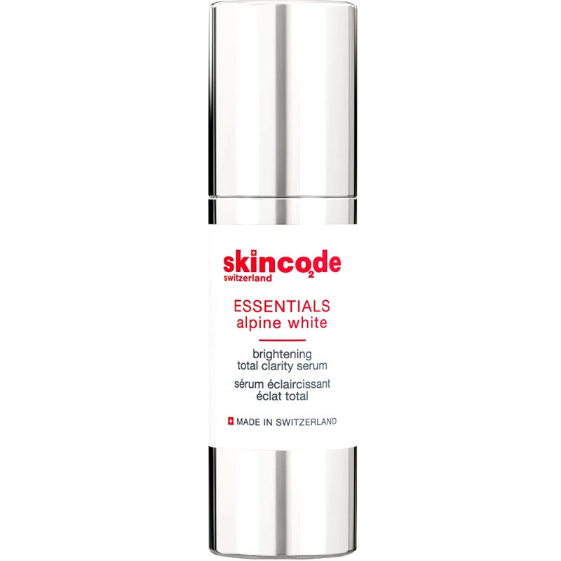 Skincode Skincode Essentials Alpine White Brightening Total Clarity Serum Ορός Λεύκανσης για τη Διόρθωση των Πανάδων & των Δυσχρωμιών για Όλους τους Τύπους Δέρματος 30ml