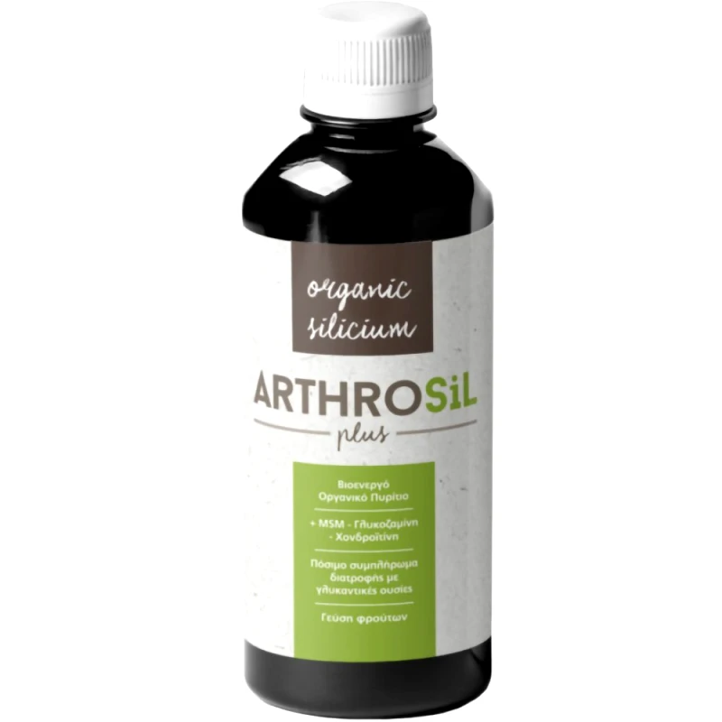 Powerpharm Powerpharm Arthrosil Plus Συμπλήρωμα Διατροφής με Βιο-Ενεργό Οργανικό Πυρίτιο & Γεύση Φρούτων για την Ενίσχυση Παραγωγής Κολλαγόνου & Διατήρηση Υγειών Μαλλιών - Νυχιών - Δέρματος 500ml