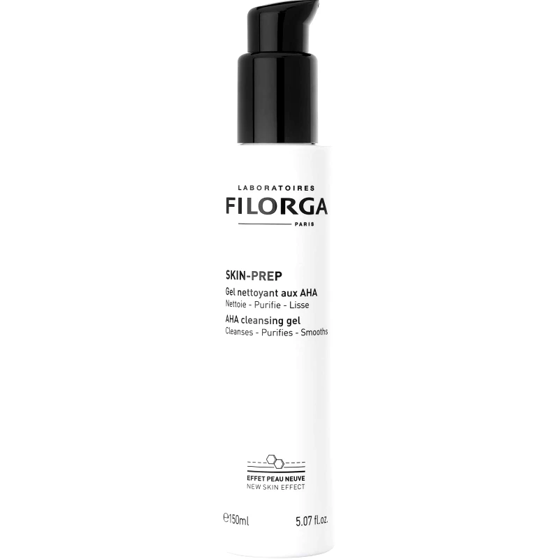 Filorga Filorga Skin-Prep AHA Cleansing Gel 150ml,Gel Καθαρισμού Προσώπου που Αφαιρεί Υπολείμματα & Λειαίνει, για Μικτές Έως Λιπαρές Επιδερμίδες
