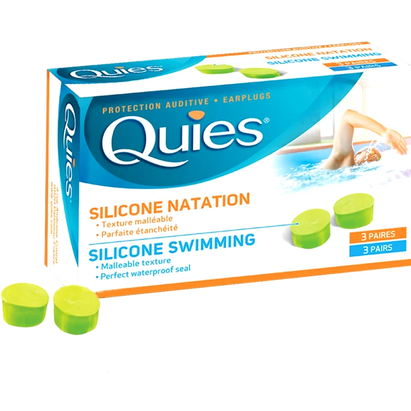 PharmaQ PharmaQ Quies Silicone Swimming Earplugs Μαλακές Επαναχρησιμοποιούμενες Ωτοασπίδες Σιλικόνης που Προστατεύουν Από το Νερό για Ενήλικες 3 Ζευγάρια