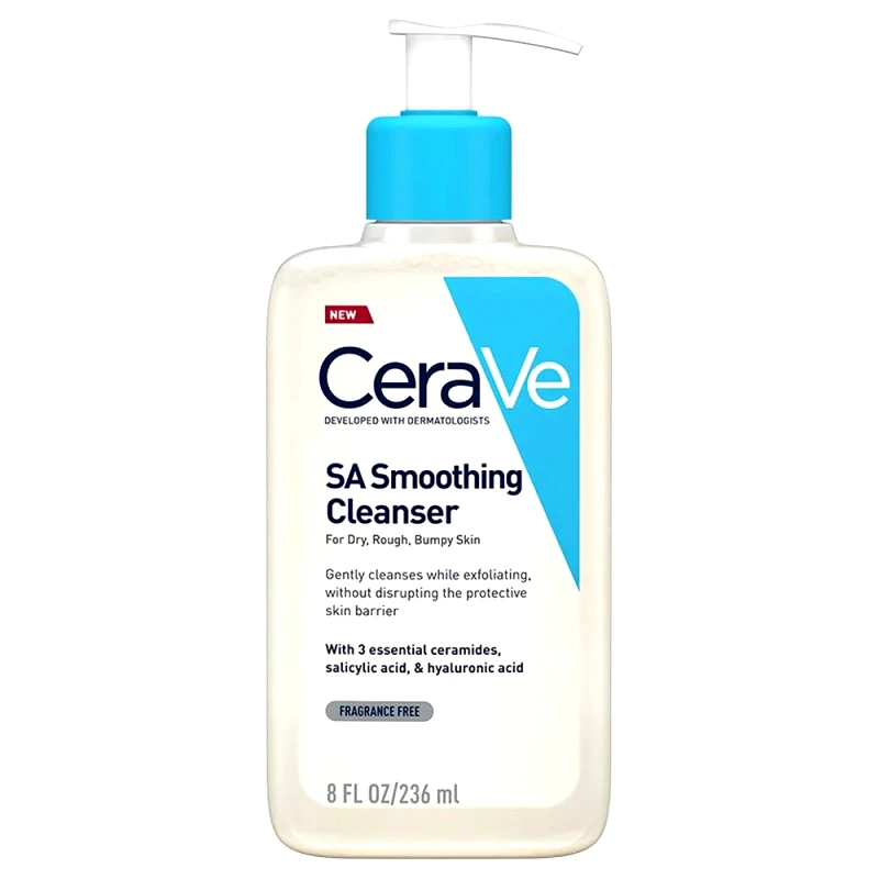 Cerave CeraVe SA Smoothing Cleanser Gel Τζελ Καθαρισμού Προσώπου & Σώματος για το Ξηρό, Τραχύ & Ανομοιόμορφο Δέρμα 236ml