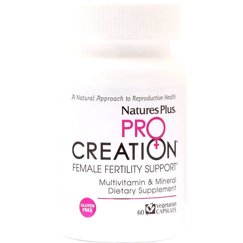 Natures Plus Natures Plus Pro Creation Female Fertility Support Συμπλήρωμα Διατροφής Πολυβιταμινών, Μετάλλων Εκχυλίσματος Βοτάνων για την Υποστήριξη της Γυναικείας Γονιμότητας 60caps
