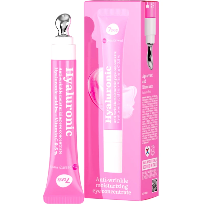 7DAYS 7DAYS Hyaluronic Anti-Wrinkle Moisturizing Eye Concentrate Αντιρυτιδικό Ενυδατικό Συμπύκνωμα Ματιών με Υαλουρονικό Οξύ 18ml