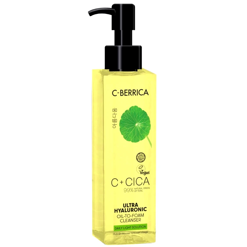 Natura Siberica Natura Siberica C+Cica C-Berrica Daily Light Solution Ultra Hyaluronic Oil To Foam Face Cleanser Ενυδατικό Αφρώδες Λάδι Καθαρισμού με Υαλουρονικό Οξύ για Δέρμα Φρέσκο & Λαμπερό, με Αντλία 150ml