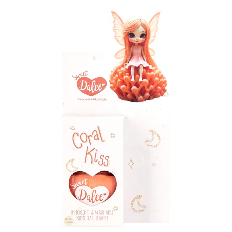 Dalee Sweet Dalee Nail Polish Παιδικό, Οικολογικό, Μη Τοξικό Βερνίκι Νυχιών με Βάση το Νερό 12ml - 912 Coral Kiss