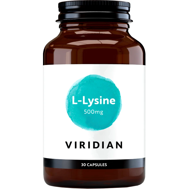 Viridian Viridian L-Lysine 500mg Συμπλήρωμα Διατροφής Αμινοξέος L-λυσίνης για την Αντιμετώπιση & Πρόληψη Εξάρσεων του Απλού Έρπητα & Αποδοτικότερη Απορρόφηση του Ασβεστίου 30caps